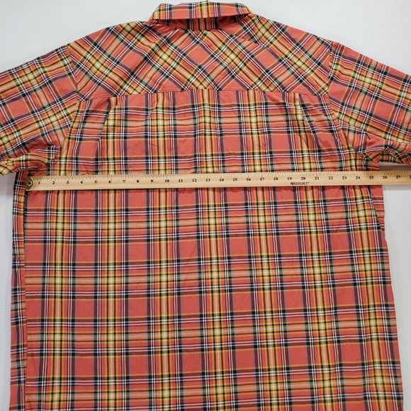 Outdoor Research Shirt Seapine Mens 3XL Orange Plaid Button Down Hiking Gorpcore - Picture 11 of 14